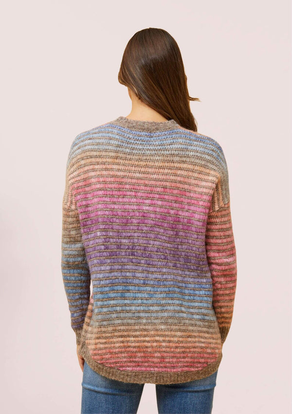 Cuddly Soft Knit Jumper Top in Ombre Pastels