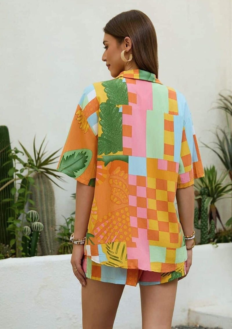 Harper Matching Top and Shorts Set in Summer Citrus
